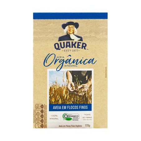 AVEIA QUAKER FLOCOS FINOS ORGANICA 170G