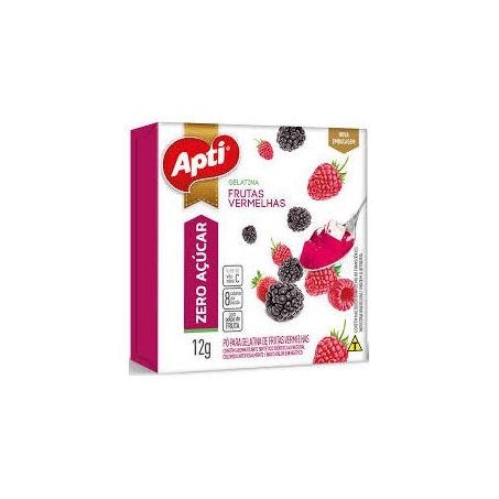 Gelatina apti zero açúcar frutas vermelhas 12g