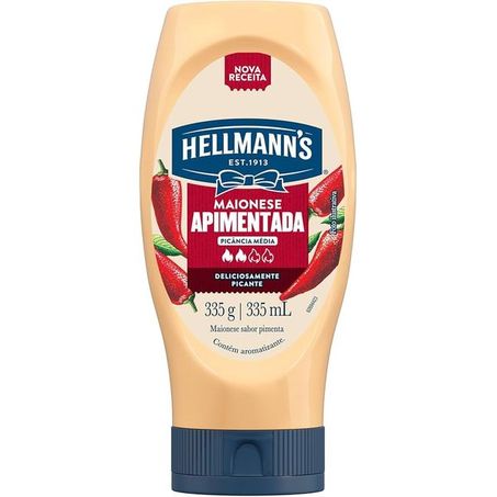 MAIONESE HELLMANNS PT 335 G APIMENTADA