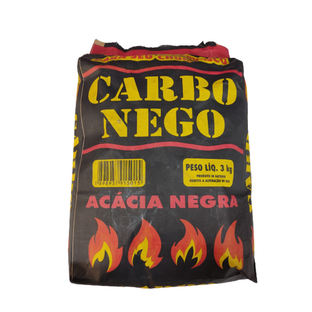 Carvao carbo nego 3kg...