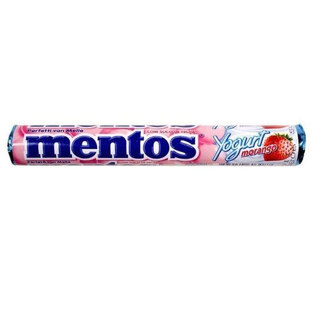Bala mentos yogurt morango pacote 37,5g
