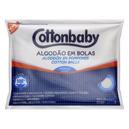 ALGODÃO EM BOLAS HIDRÓFILO COTTONBABY