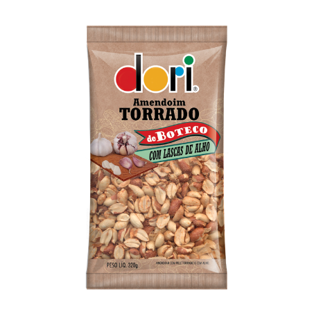 Amendoim de boteco dori com lascas de alho 320g