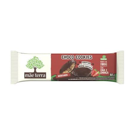 Biscoito choco cookies mãe terra 80g morango