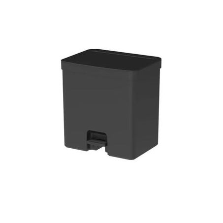 Lixeira Ou trium com pedal preto 20l