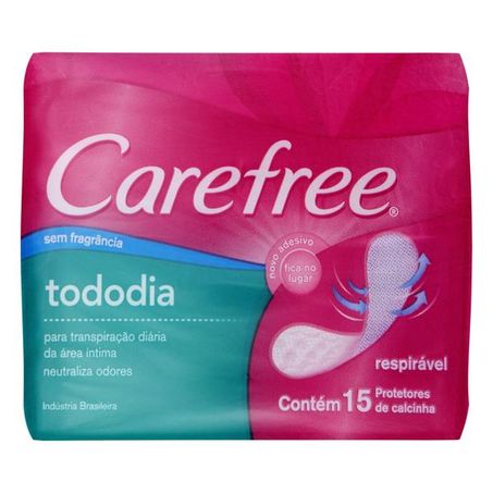 PROTETOR DIÁRIO SEM ABAS CAREFREE TODODIA