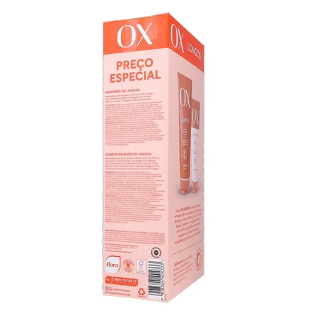 Kit Shampoo com 375Ml  Condicionador com 170Ml Ox Longos 360-11