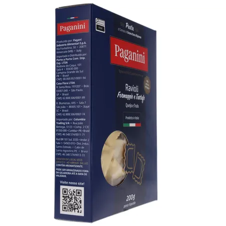 Massa Ravioli Paganini Queijo e Trufa Caixa 200gr 360-30