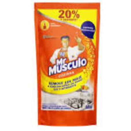 Limpador multiuso mr musculo cozinha laranja sache 400ml