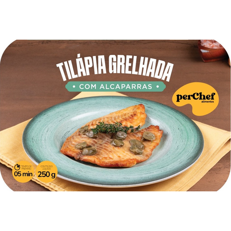 Filé tilápia grelhada legumes perchef pt 150g