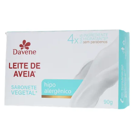 Sabonete Barra Vegetal Davene sem Perfume Leite de Aveia Clássico Caixa 90gr 360-2