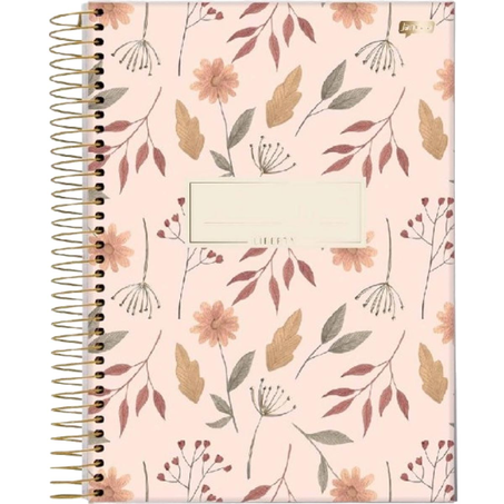 Caderno Jandaia 80 Folhas - Espiral - Capa Dura - 1/4 - Liberty - Ref. 72807-26