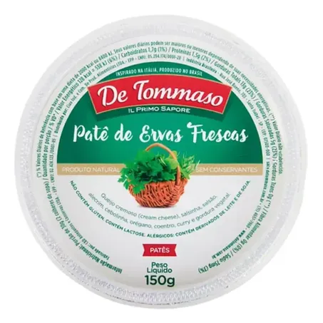 De Tommaso Patê Ervas Frescas 150G
