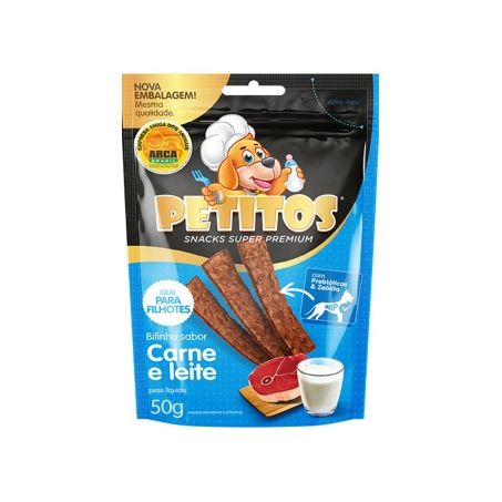 Bifinho petitos 50g carne e leite premium