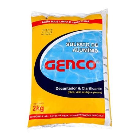 Sulfato de aluminio genco decantadir e clarificante 2kg