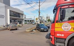 Uma pessoa ferida em colisão em São Lourenço do Oeste