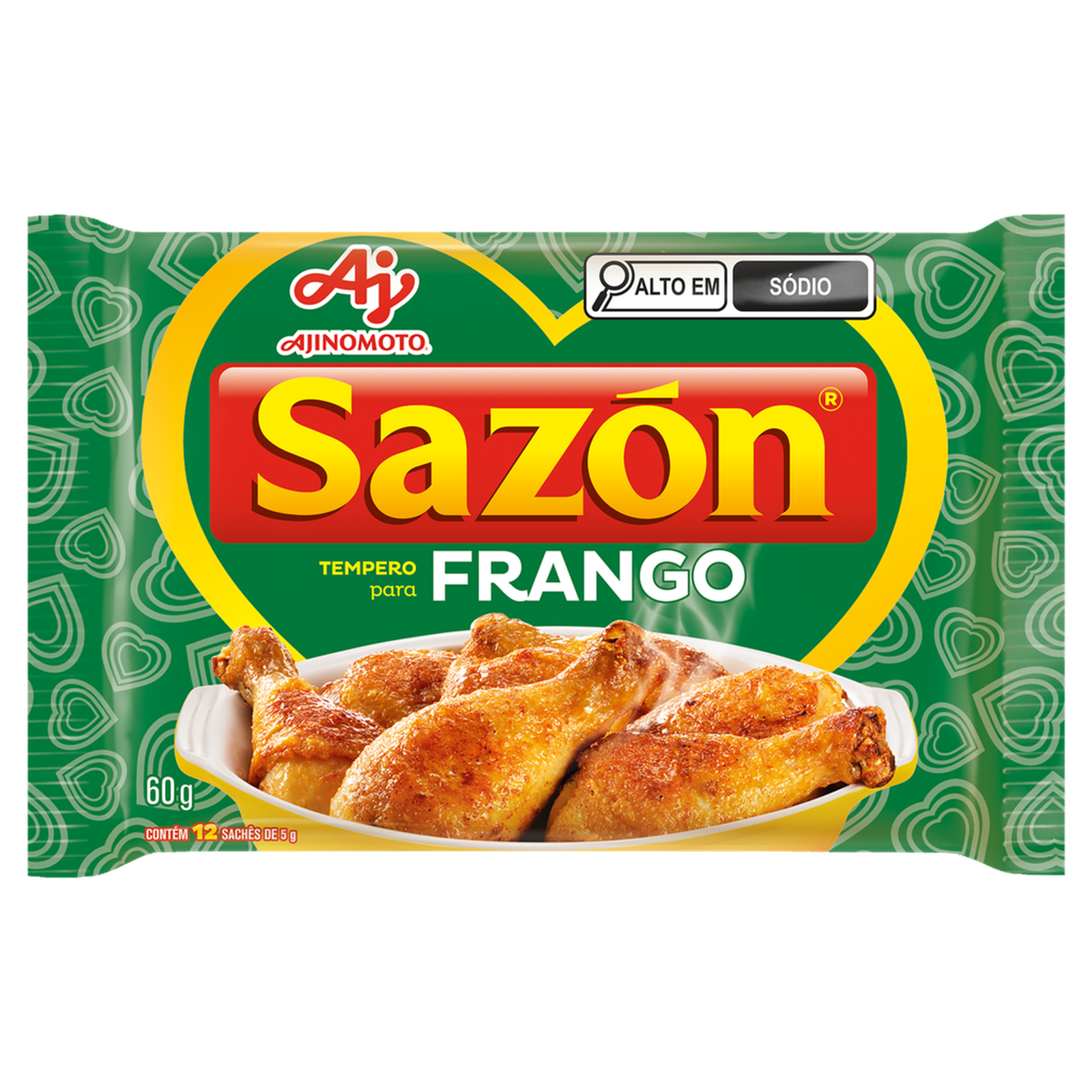Tempero Pó para Frango Sazón Pacote 60g 12 Unidades 5g Cada