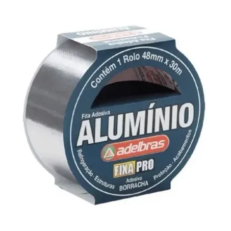 FITA ADESIVA ALUMINIO ALTA RESISTENCIA 48MMX30MTS 