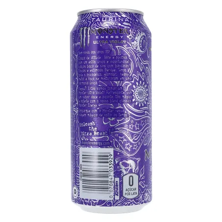 Energético Monster Ultra Violet Sem Açúcar 473Ml 360-24