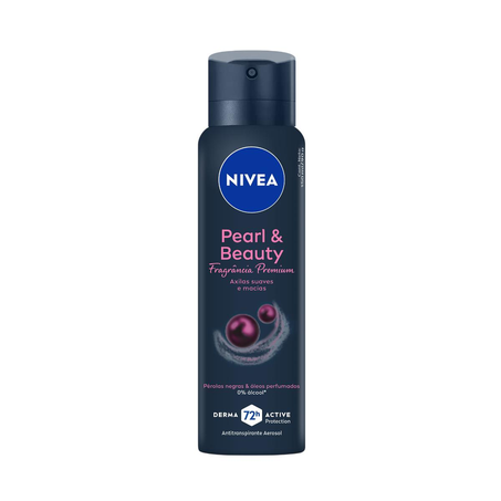 Desodorante Aerossol Nivea 150ml - Pearl & Beauty - Black