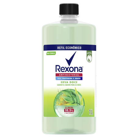 Sabonete Líquido Rexona 1 Litro - Antibacterial - Erva Doce