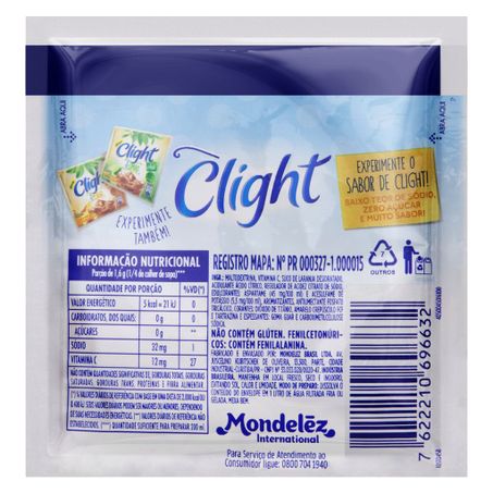 SUCO CLIGHT EM PO LARANJA 8G 360-3