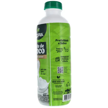 Bebida à Base de Leite de Coco Zero Lactose Copra Garrafa 900ml 360-6