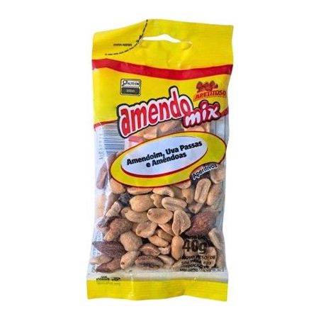 Amendoim Apetitoso 40g Amendomix Uva Passa Amendoa