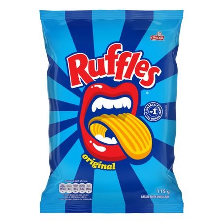 BATATA FRITA ONDULADA ORIGINAL ELMA CHIPS RUFFLES 115G