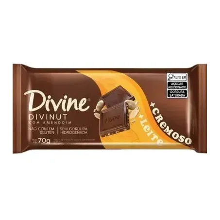 Chocolate Divine Mais Cremoso Amendoim 70g