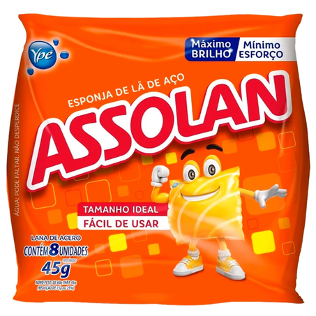 LÃ DE AÇO ASSOLAN C/8UN