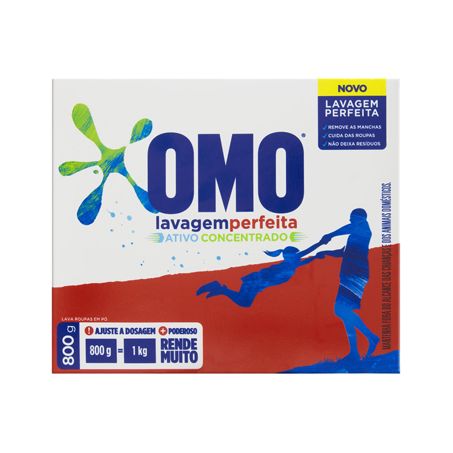 OMO LAVA ROUPAS PO LAVAG PERF 800G
