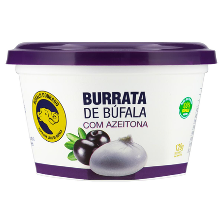 Queijo Búfalo Dourado 120g - Burrata - Com Azeitona