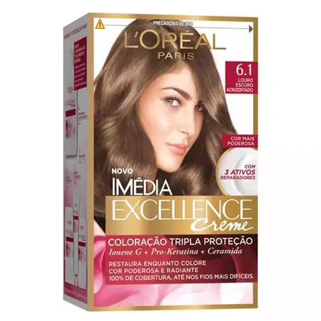 Tintura Imedia 6.1 Louro Esc Acinzentado
