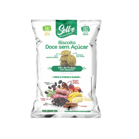 Biscoito doce selli mix de frutas zero açucar120g