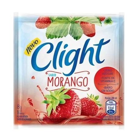 Refresco em Pó Clight Morango 8G