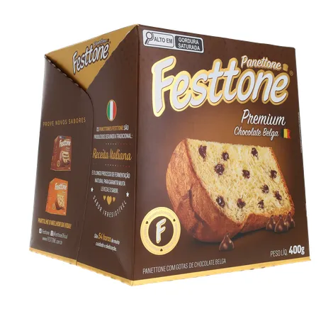 Panettone Festtone Premium Chocolate Belga 400g 360-14