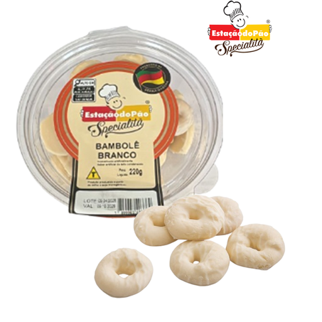 BISCOITO ESTAÇÃO DO PÃO BAMBOLE BRANCO 220G POTE