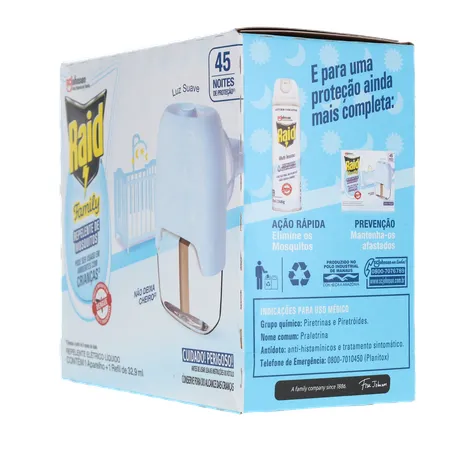 Repelente Raid Family Sem Cheiro Aparelho com Refil 32,9Ml 360-6