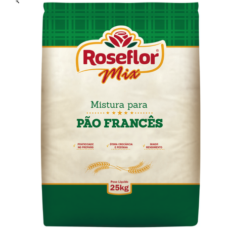 MISTURA PÃO FRANCÊS ROSEFLOR MIX 25KG
