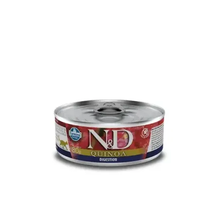 Ração Úmida Lata Farmina N&D Quinoa Digestion para Gatos Adultos 80g