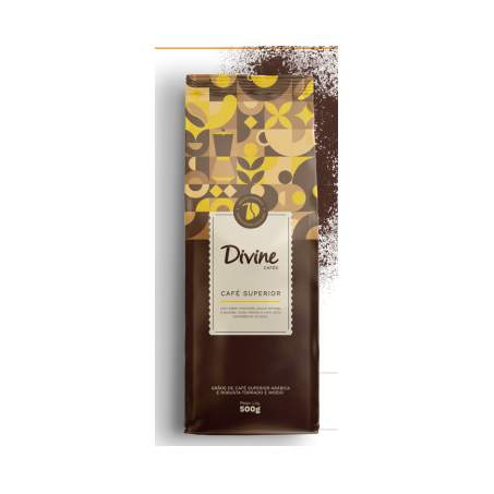 Cafe moído e torrado superior divine 500g