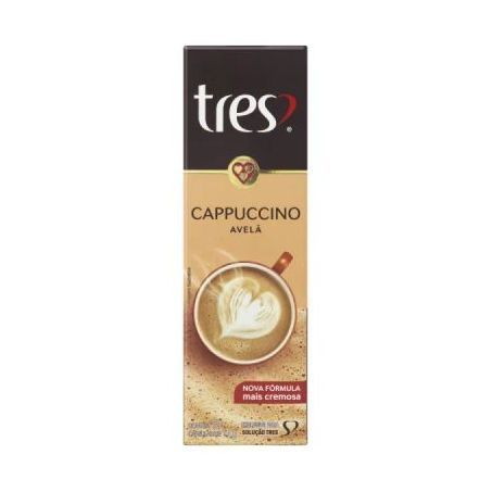 Cappuccino em Capsúlas 3corações Avelã Caixa com 10un - 110gr