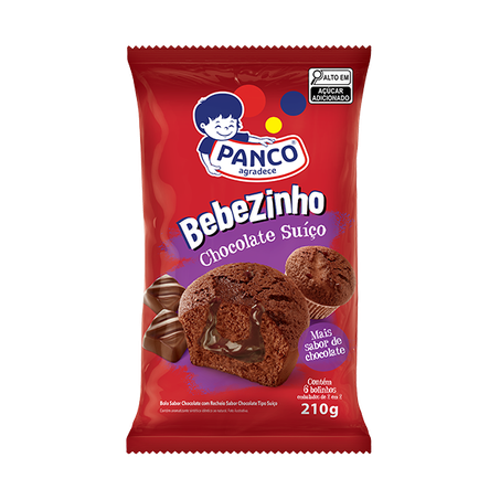 Bolo Panco Bolinho Bebezinho Chocolate Suíço 210g