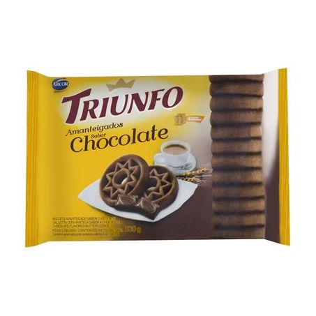 Biscoito amanteigado chocolate triunfo 248g