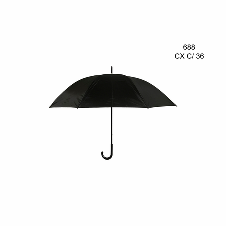 Guarda Chuva Portaria Duplo Curvo Preto 150cm 