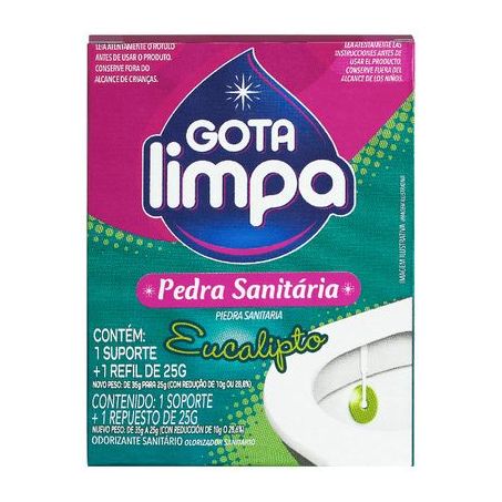 Pedra sanitária gota limpa 25g eucalipto