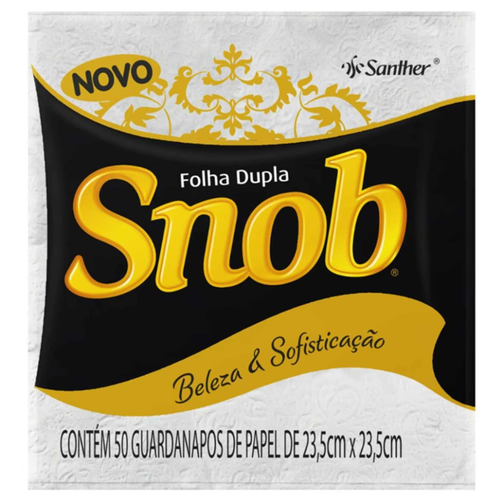 GUARDANAPOS DE PAPEL SNOB FOLHA DUPLA COM 50 UN.PEQUENO