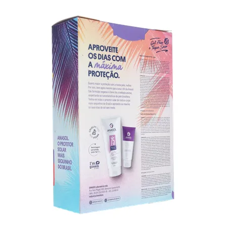 KIT PROTETOR SOLAR ANASOL FPS 75 200G + GRÁTIS PROTETOR SOLAR FACIAL FPS 75 60G 360-14