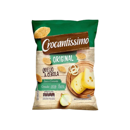 Salgadinho crocantíssimo queijo e cebola 40g